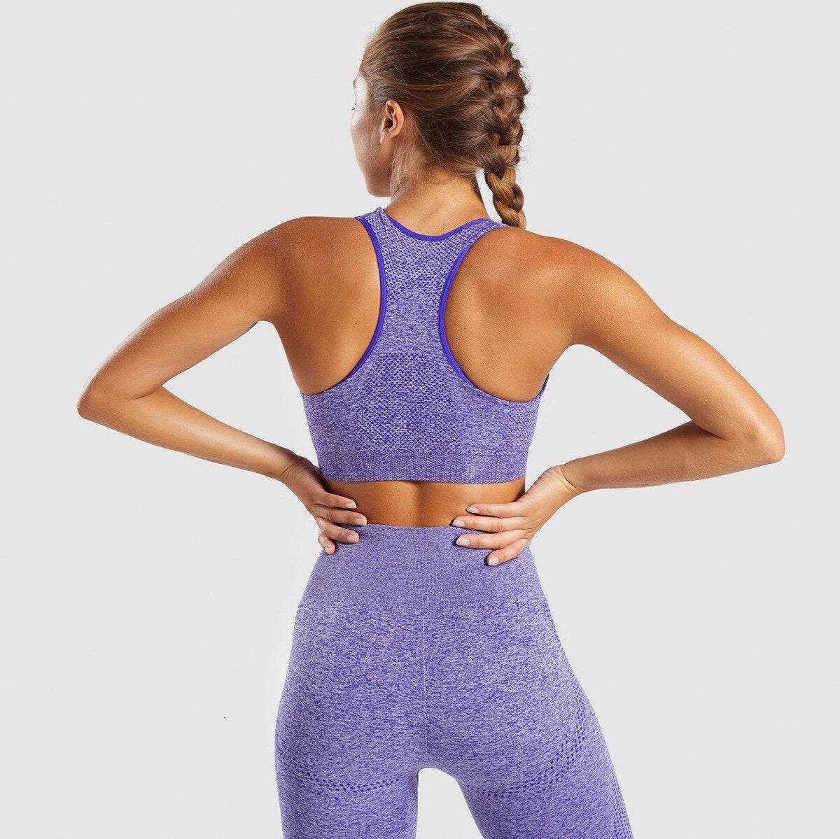 Seamless knitted yoga workout clothes - Mubimart