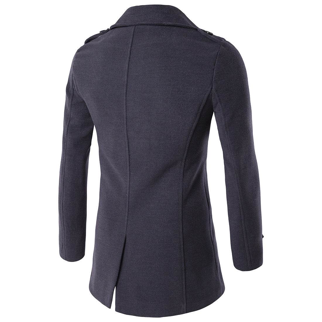 Double-breasted coat trench coat - Mubimart