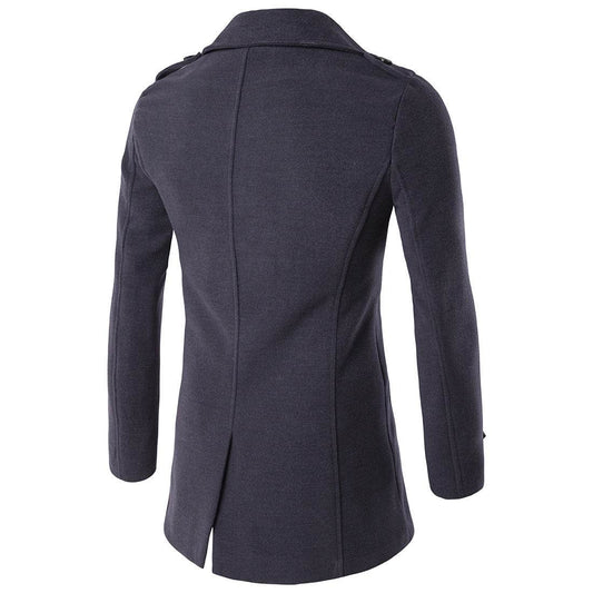 Double-breasted coat trench coat - Mubimart