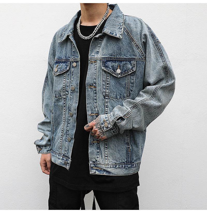 Loose denim jacket - Mubimart