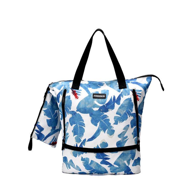 Canvas gym bag sports bag large capacity duffel bag portable yoga bag - Mubimart