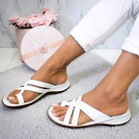 Sandals women flat bottom toe sandals and slippers - Mubimart