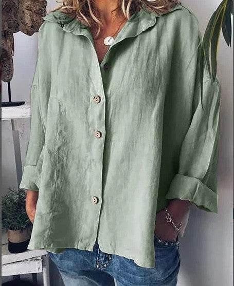 Plus size women's retro shirt - Mubimart