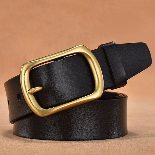 Vintage belt pin buckle belt - Mubimart