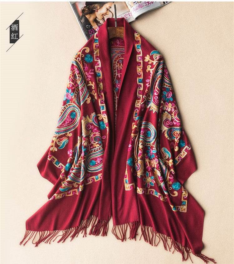 Chinese national style scarf with all kinds of shawls - Mubimart