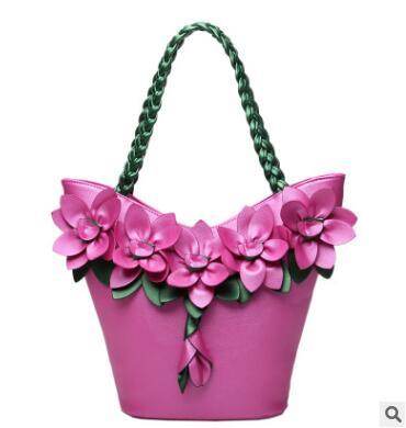 BIRDS women tote designer bag leather handbag flower composite bags women's pouch vintage bolsas brands purse - Mubimart