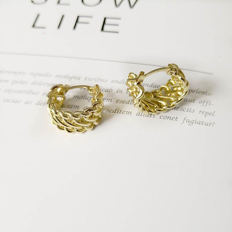 Temperament ear hoop earrings - Mubimart