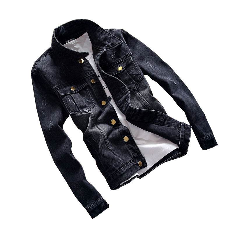 Denim jacket men's jacket - Mubimart