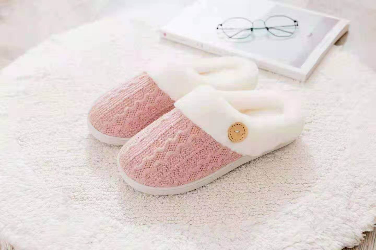 Slippers Confinement Shoes, Cotton Slippers European Size Wool Slippers - Mubimart