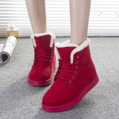 Snow Boots Street Martin Short Boots Women - Mubimart