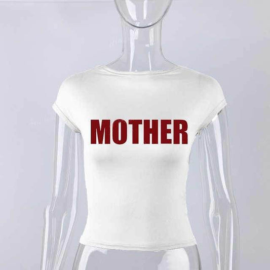 Backless Short Sleeve White Y2K Clothes Crop Top Women Aesth - Mubimart