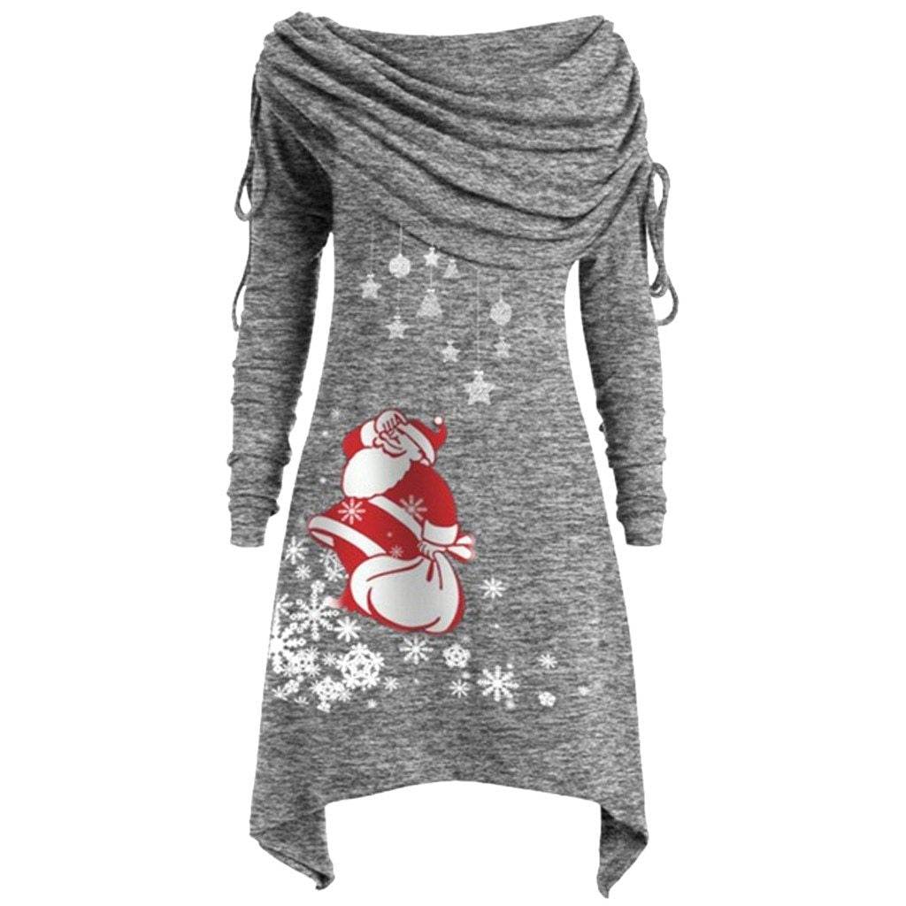 Pleated collar long Tunic - Mubimart