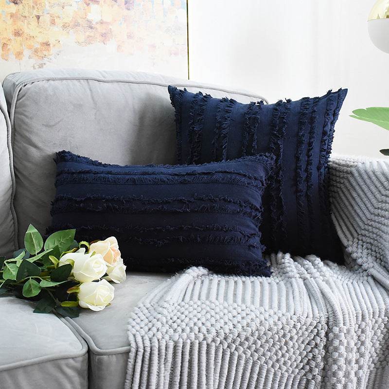 Cut Floral Fringed Sofa Pillowcases - Mubimart