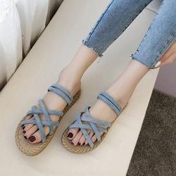 Flat woven sandals