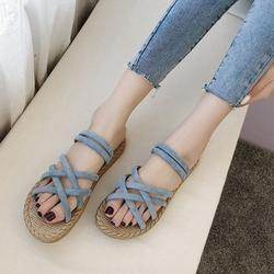 Flat woven sandals - Mubimart