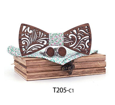 Wooden bow tie