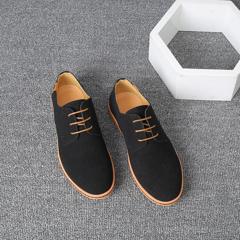 Spring suede men's shoes leather casual oxford shoes