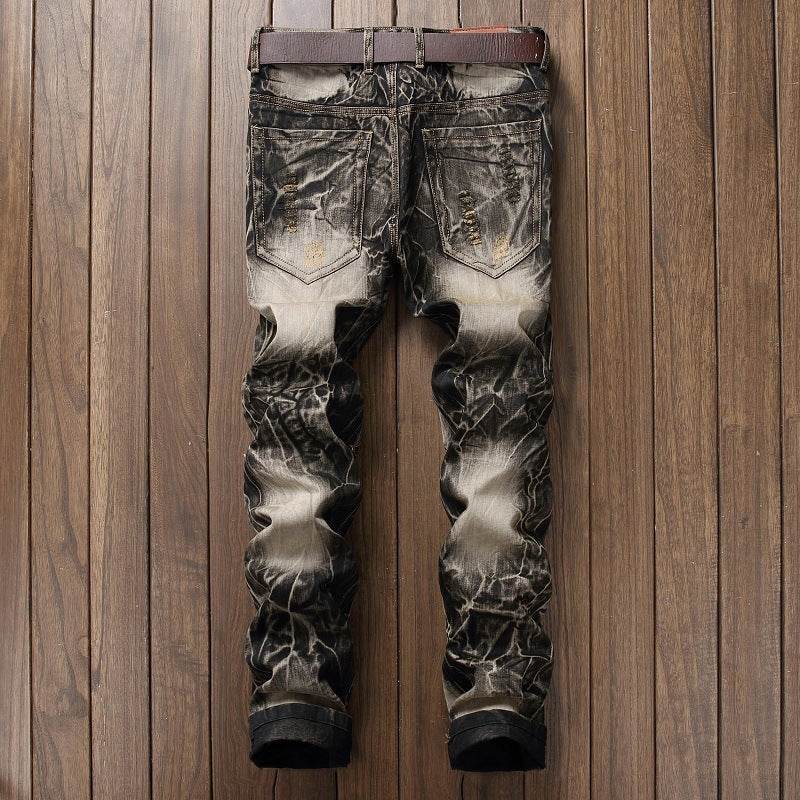 Embroidered jeans - Mubimart