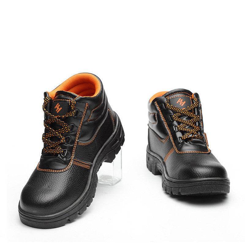 Work shoes steel toe high-top work shoes - Mubimart