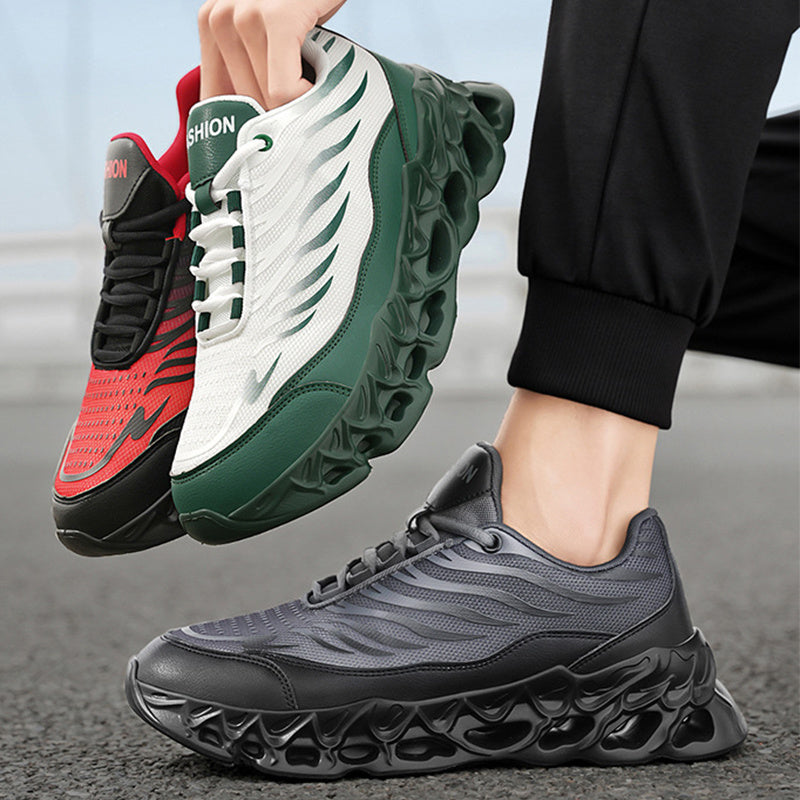 Herren-Sneaker mit Schnürung und dicker Sohle, vulkanisierte Daddy-Schuhe, Outdoor-Laufschuhe, Sport- und Freizeitschuhe