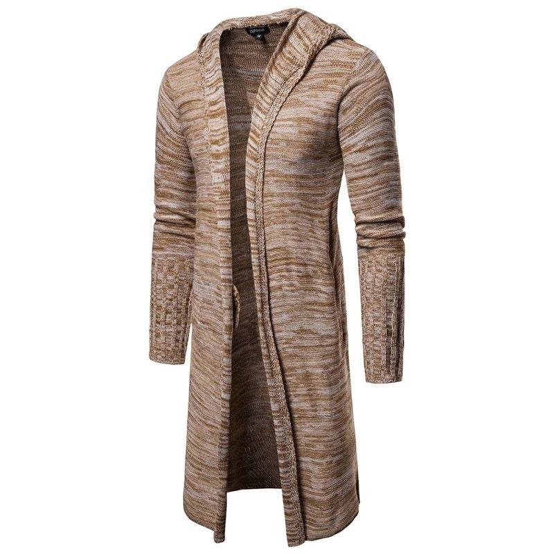 Mens Hoode Trench Cardigan Blouse Outwear Padded Down Winter - Mubimart