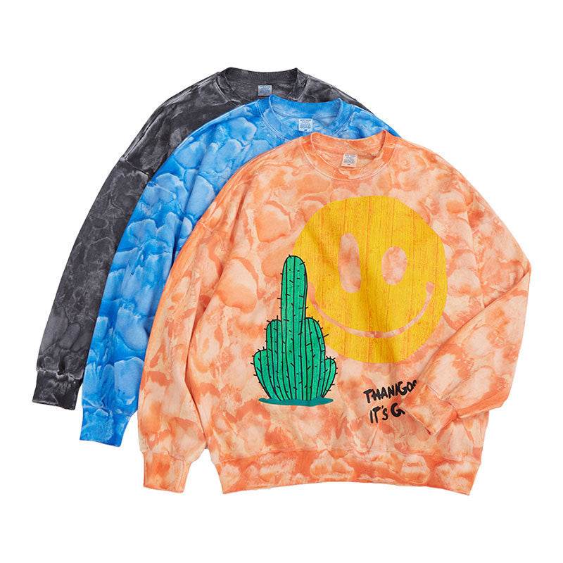 Sweatshirt Tie-Dye Hipster Couple Street Top Men - Mubimart