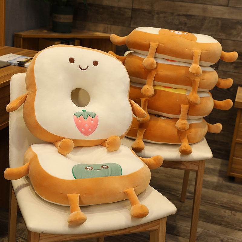 Cute Cartoon Fruit Animal Bread Futon Mat Creative Sliced Toast Floor Mat Pillow Cushion - Mubimart