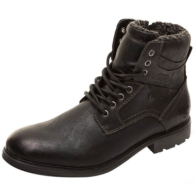 winter men warm shoes martin boots snow boots - Mubimart