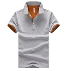 Mens Stand Collar Polo Shirt