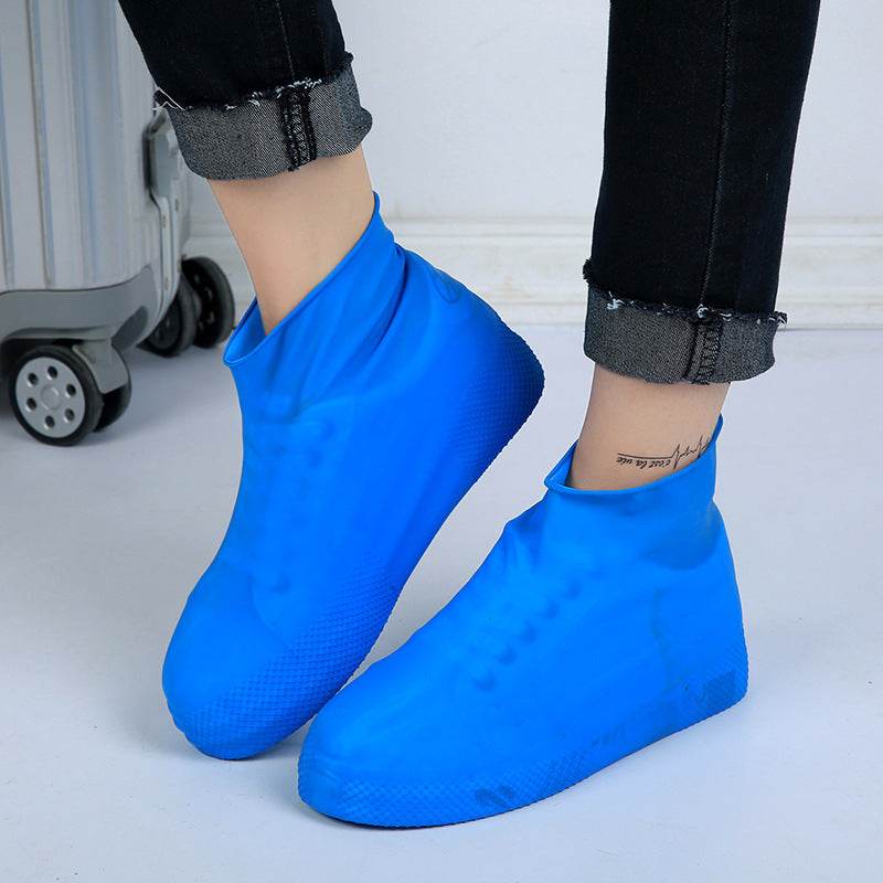 Men and women hiking slip wearable easy to carry silicone rain boots - Mubimart
