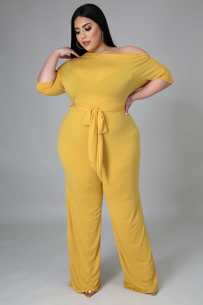 Women's Plus Size Jumpsuit Women's High Waist  Jumpsuit - Mubimart -  