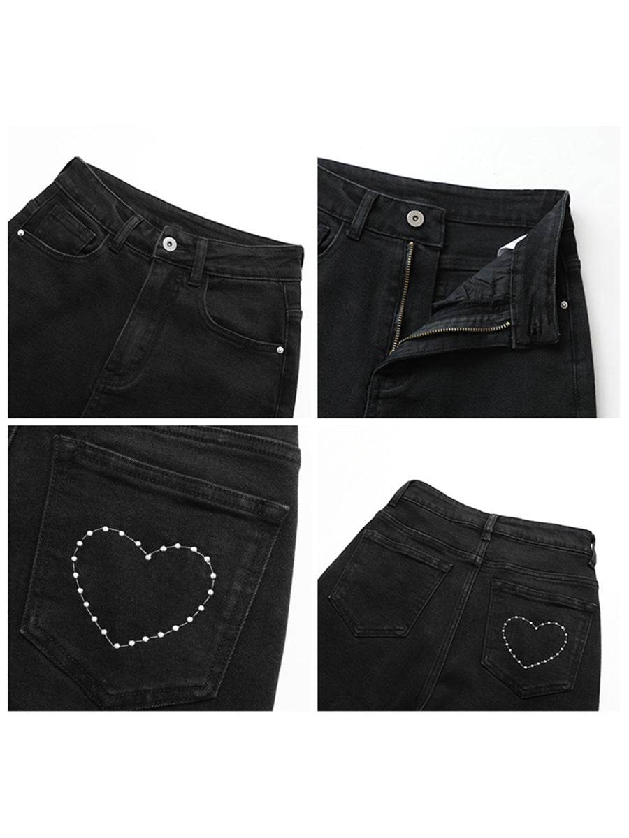Loving High-waisted Slim Women's Bootcut Jeans - Mubimart