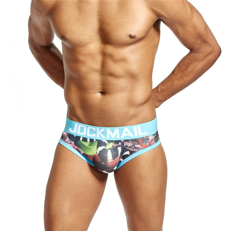 Men's Low Waist Printed Briefs