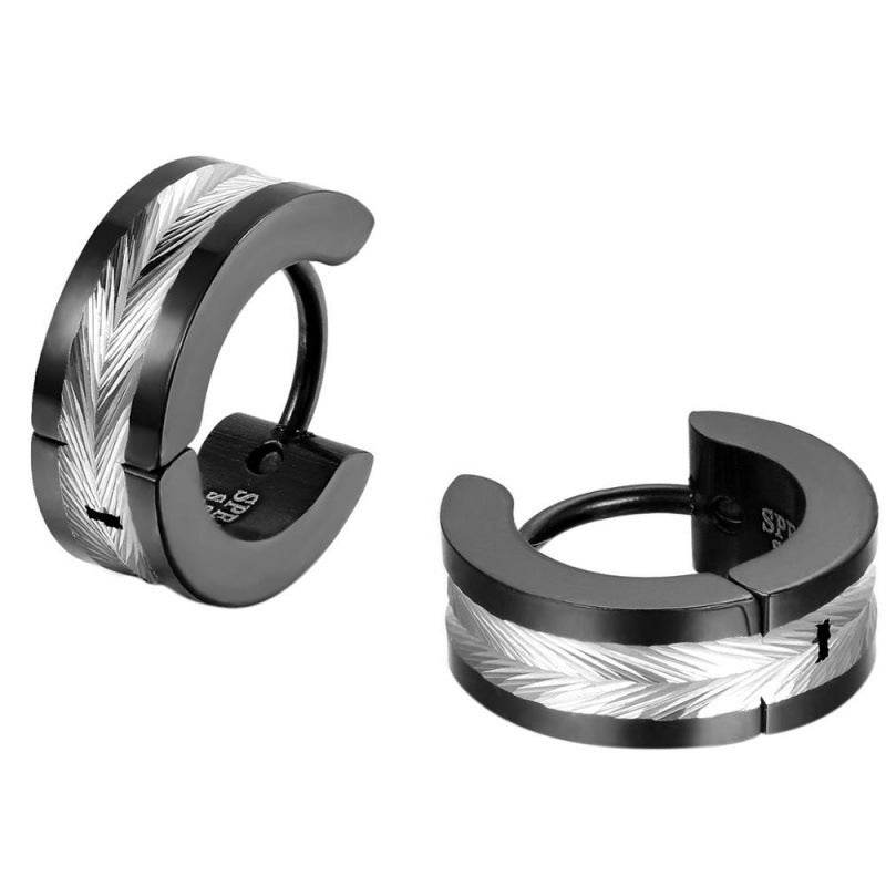 European And American Fashion Room Electric Color Stainless Steel Titanium Steel Stud Earring For Men Ear Clip - Mubimart