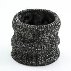 Twist Wide Striped Fleece-lined Knitting Scarf For Men