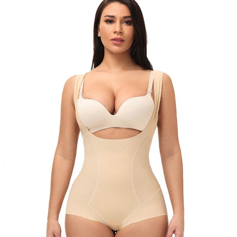 Non-marking One-piece Shapewear Shorts High-elastic Abdomen Corset Bodysuit - Mubimart