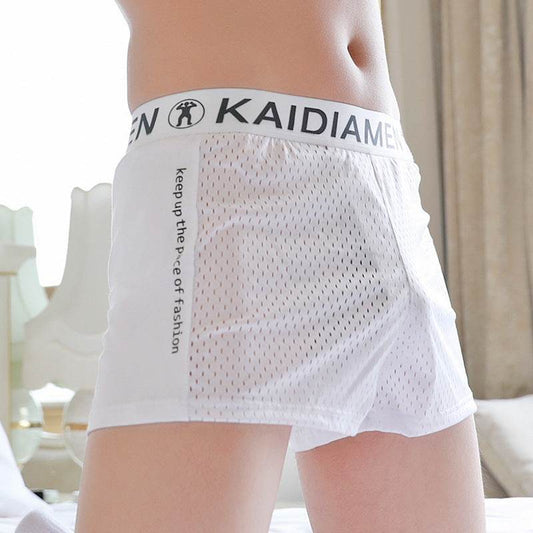 Men's Ice Silk Mesh Breathable Boxers - Mubimart