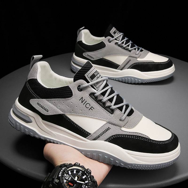 Mens Fashion Casual Leather Surface Waterproof Non-slip Labor Protection Shoes - Mubimart