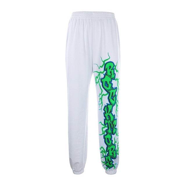Printed high-waisted tunic trousers - Mubimart