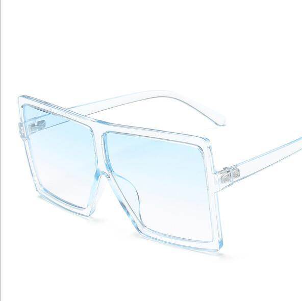 Oversized Women Sunglasses Square Brand Designer Big Frame - Mubimart