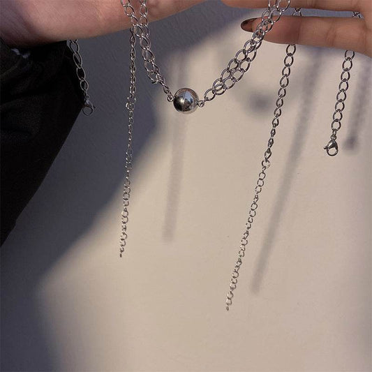 Men and Women Necklace Couple Magnetic Necklace - Mubimart