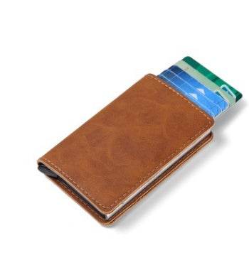PU Automatic Card Card Holder RFID Multi-function Card Holder - Mubimart