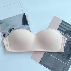 Gathered non-slip lingerie bra - Mubimart -  