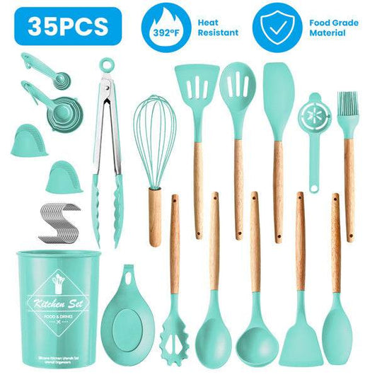 35 Piece Kitchen Cooking Utensil Set - Mubimart