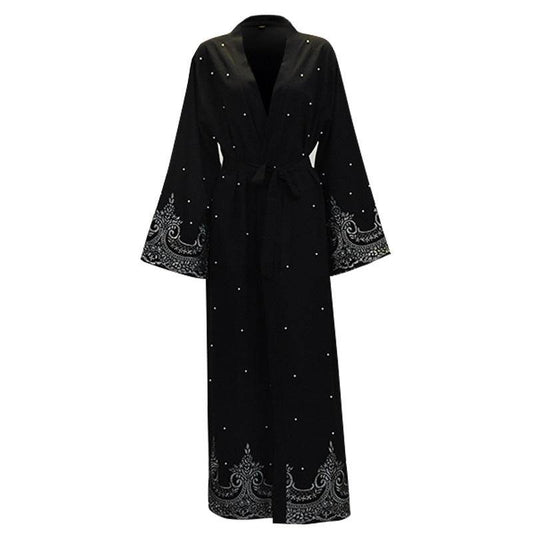 New Style Long-sleeved Embroidered Beaded Robe Women - Mubimart