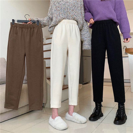 Woolen radish casual Capris - Mubimart