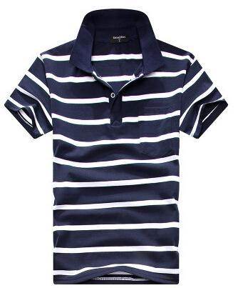 Stripe Men Polo Shirt - Mubimart