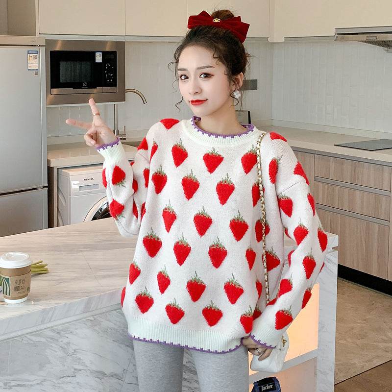 Maternity Sweater Fashion Temperament Knitting - Mubimart