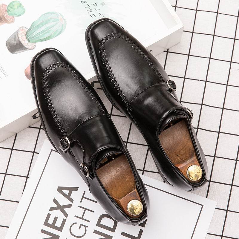 Men's British retro dress shoes - Mubimart