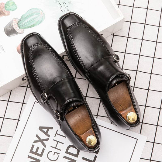 Men's British retro dress shoes - Mubimart